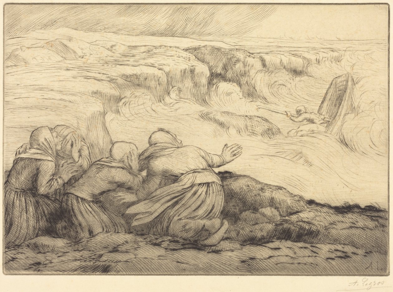Piccola imbarcazione in pericolo (Barque en péril) da Alphonse Legros