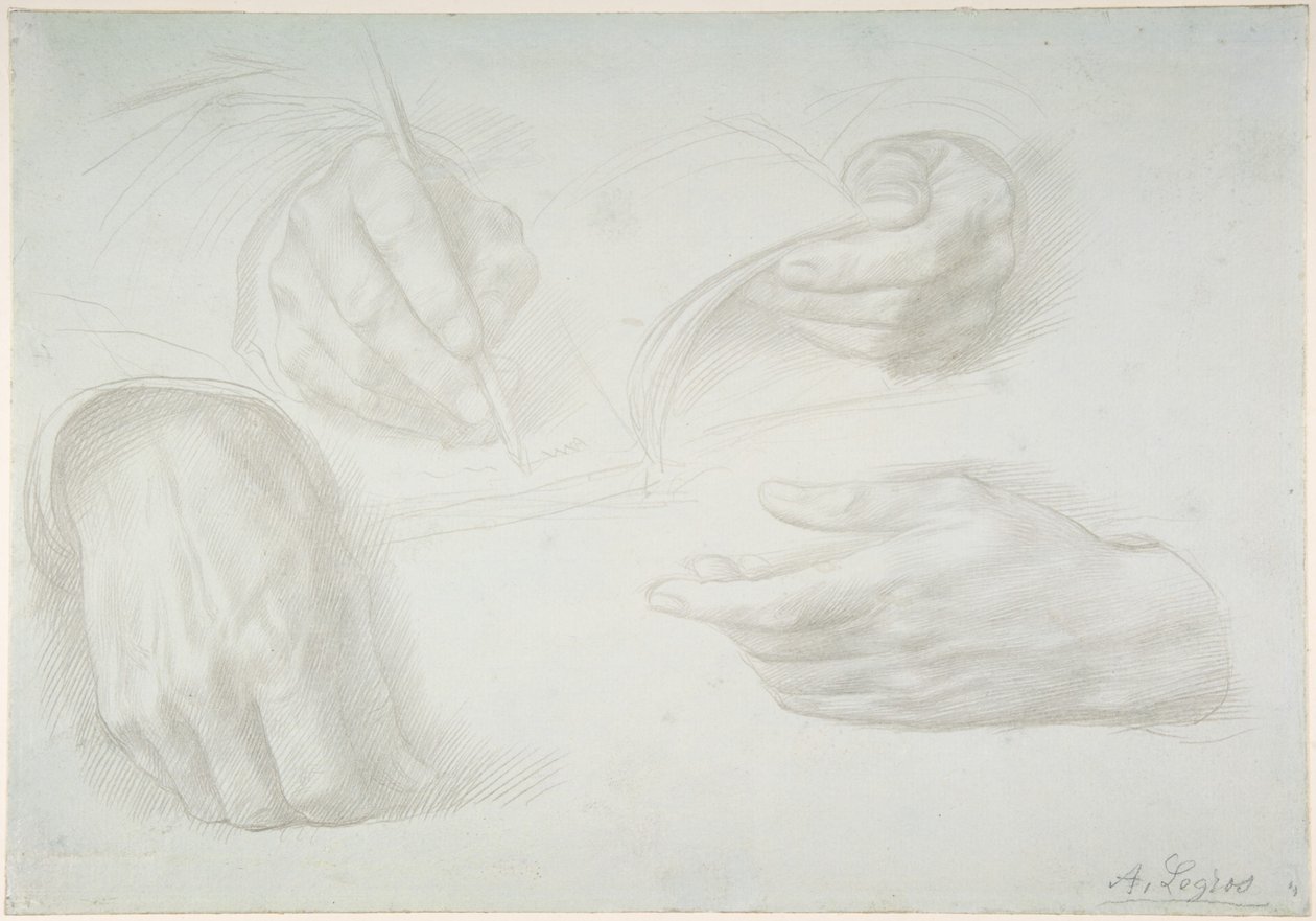 Studi di mani da Alphonse Legros