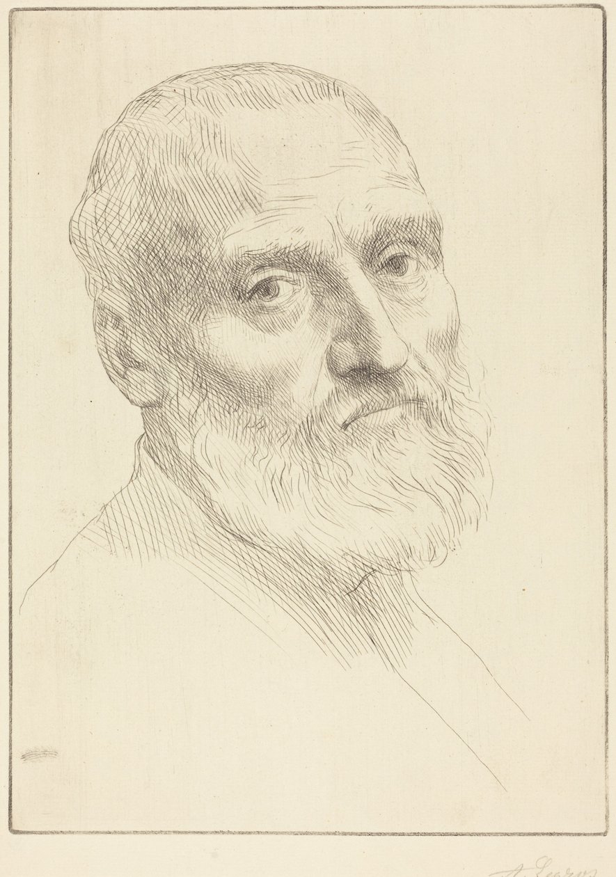 Studio per una testa di uomo da Alphonse Legros