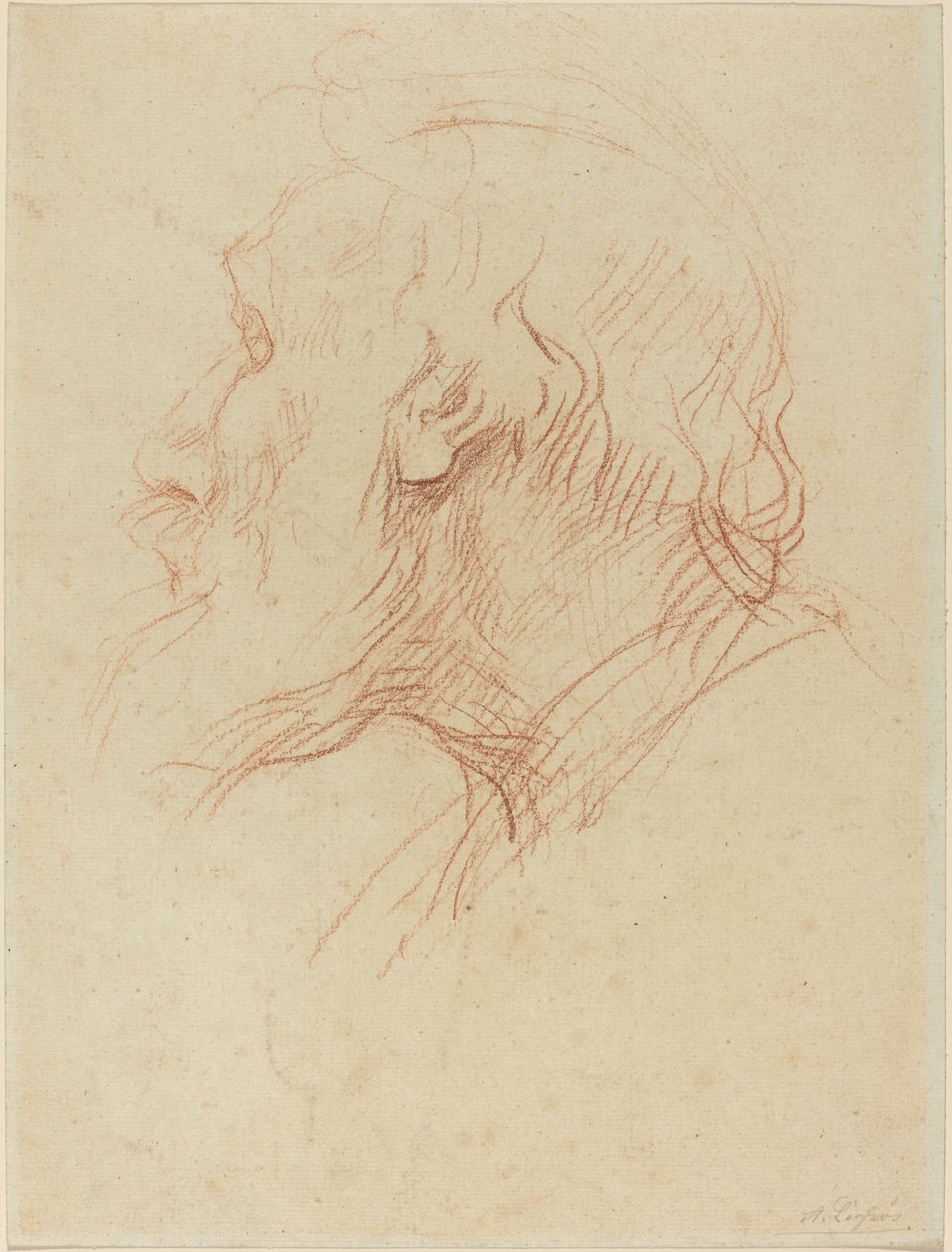 Studio di un mendicante da Alphonse Legros
