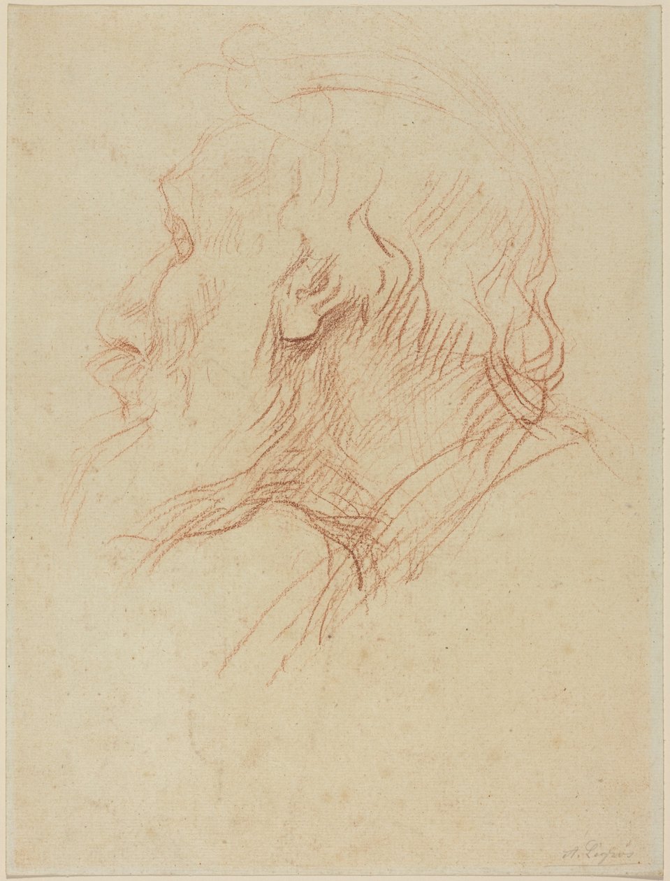 Studio di un mendicante da Alphonse Legros