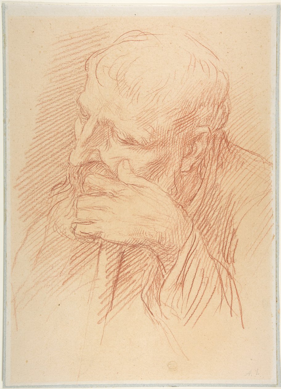 Studio di una testa da Alphonse Legros