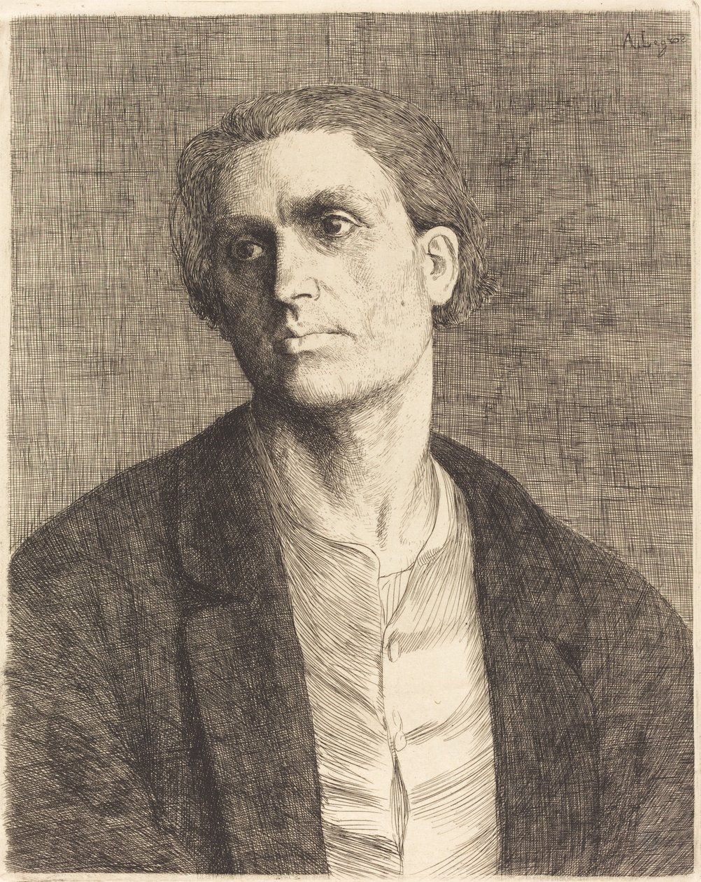 Studio della testa di un uomo da Alphonse Legros