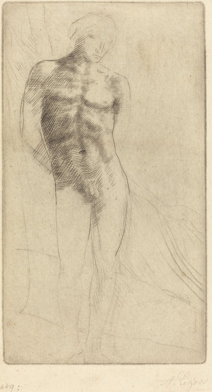 Studio di una figura nuda da Alphonse Legros