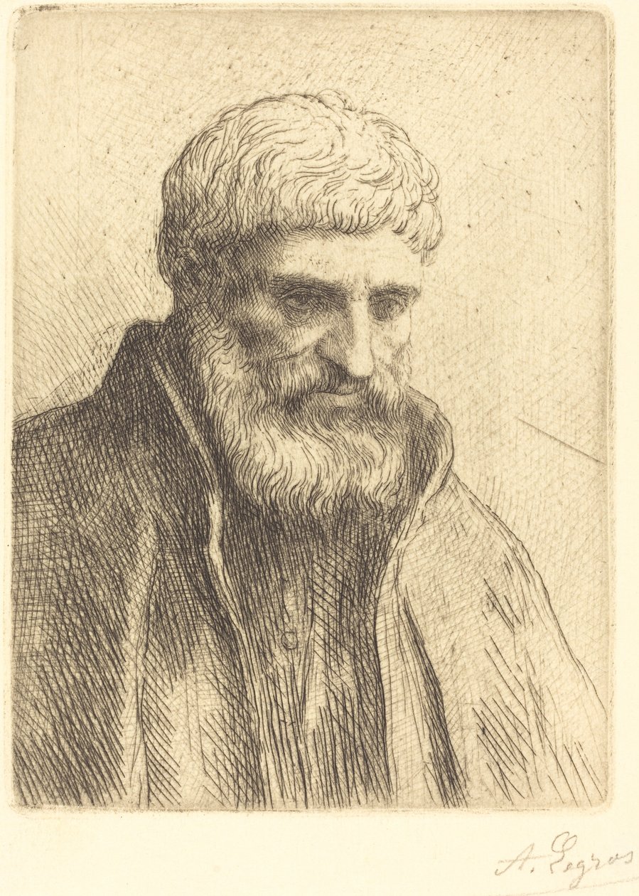 Studio di un vecchio (Etude de vieillard) da Alphonse Legros