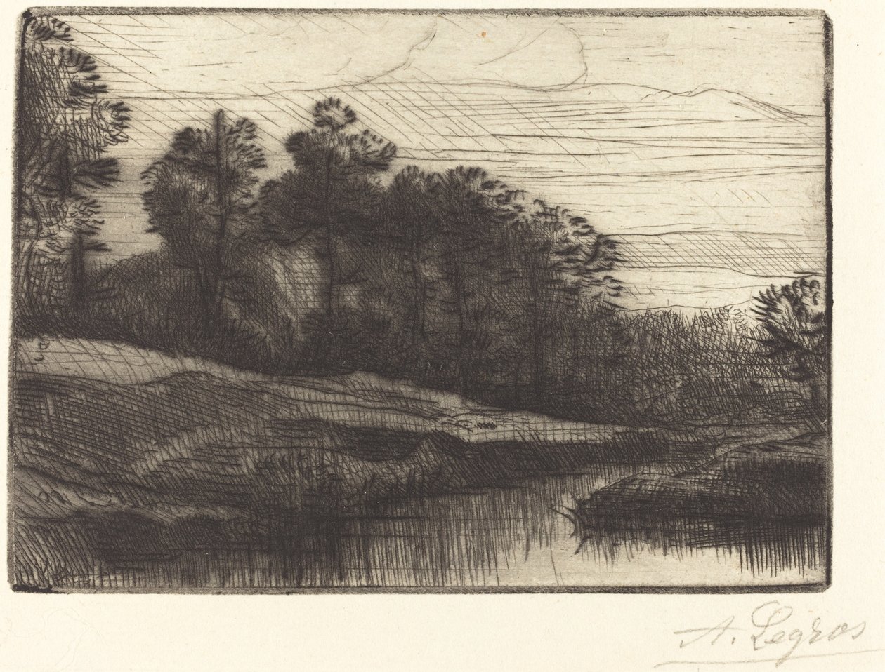 Tramonto Le soir Coucher de soleil da Alphonse Legros