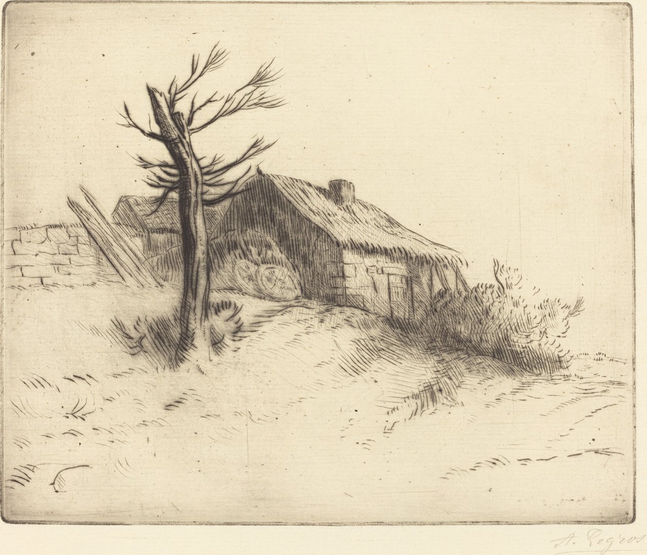 Cottage con tetto di paglia da Alphonse Legros