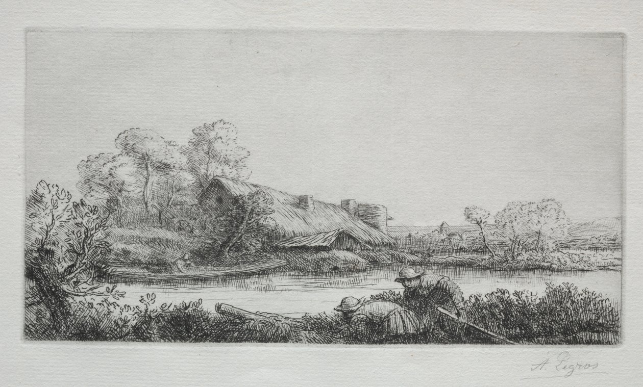 La fattoria sul fiume: effetto della sera da Alphonse Legros