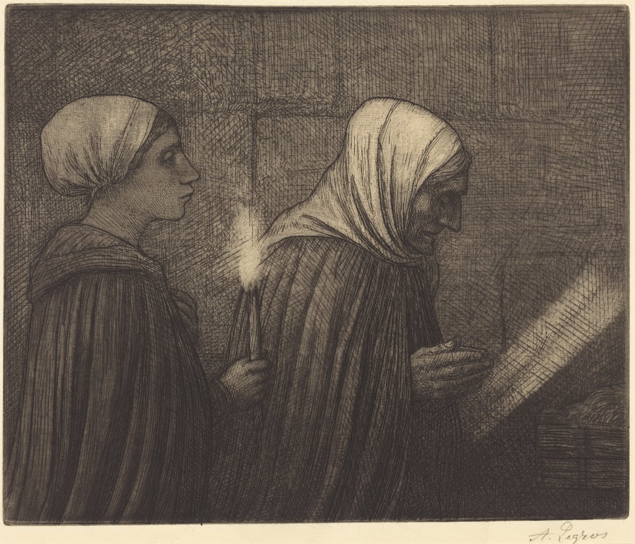 The Manger (Il presepe) da Alphonse Legros