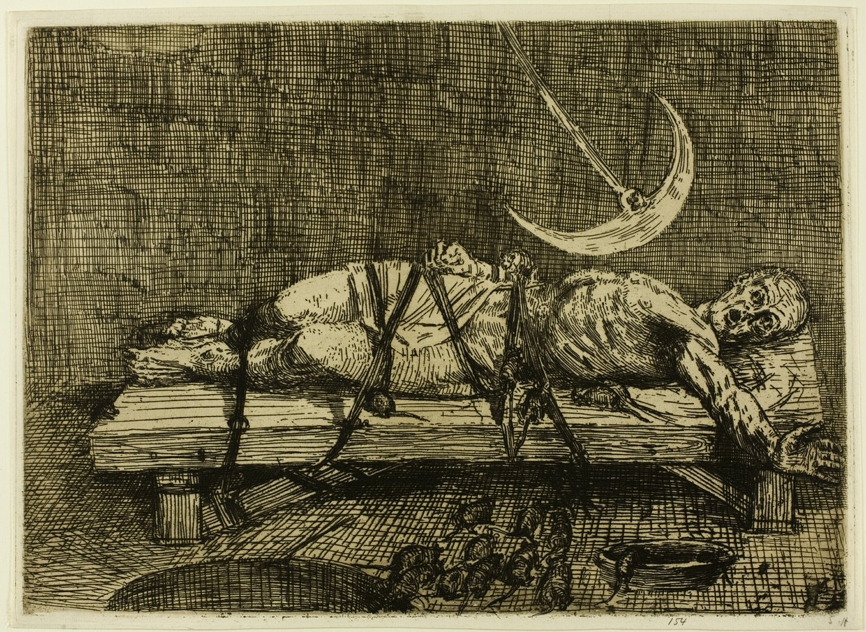 Il pozzo e il pendolo, seconda tavola da Alphonse Legros