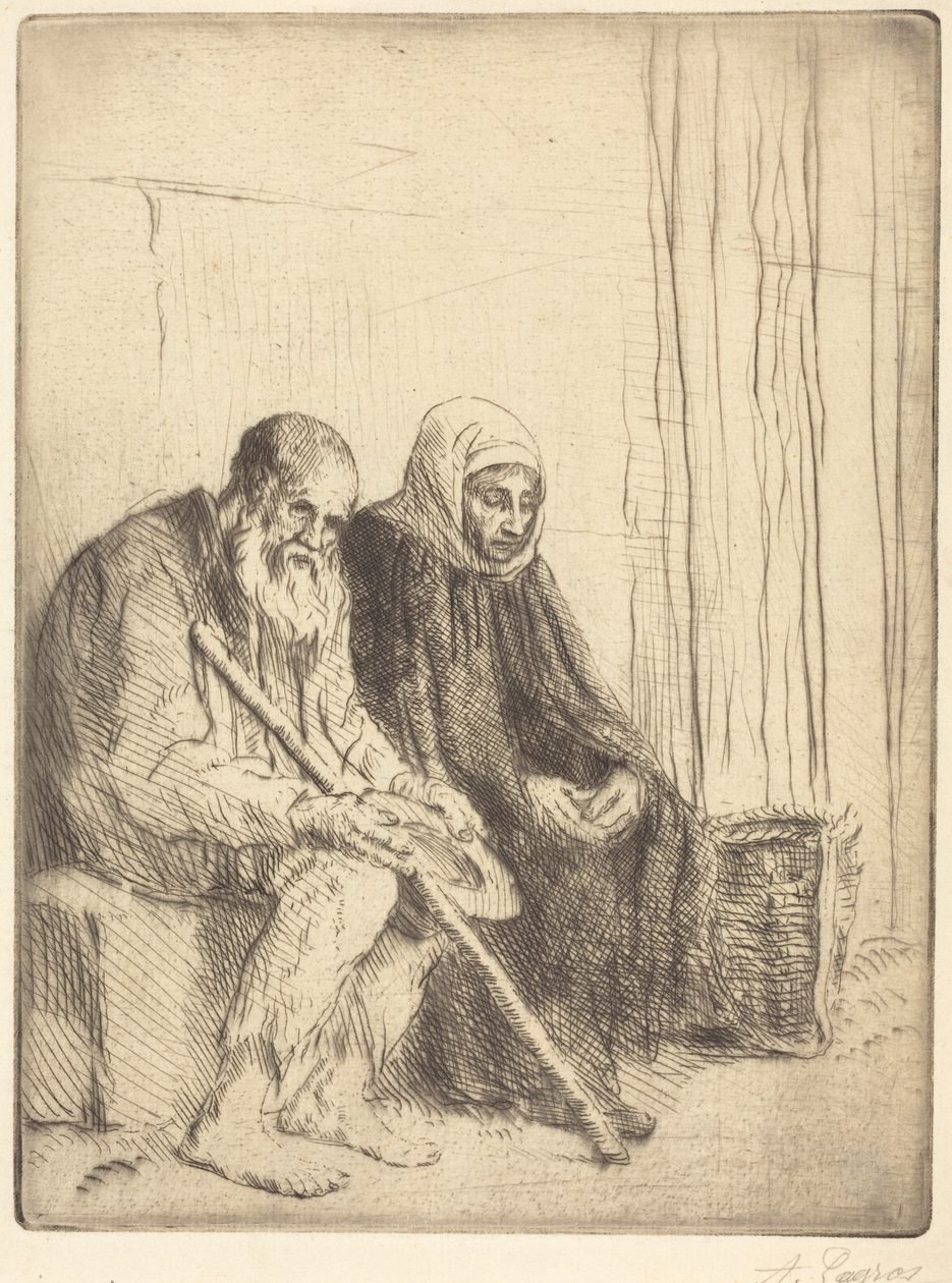 Due mendicanti da Alphonse Legros