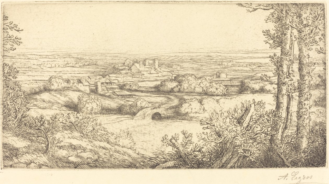Valle in Borgogna (Une vallée en Bourgogne) da Alphonse Legros