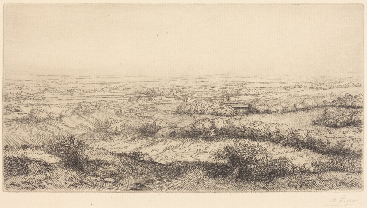 Una valle in Borgogna (Une vallée en Bourgogne) da Alphonse Legros