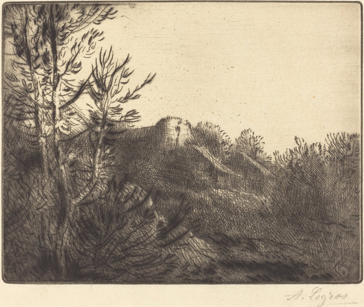 Vista di una fattoria da Alphonse Legros