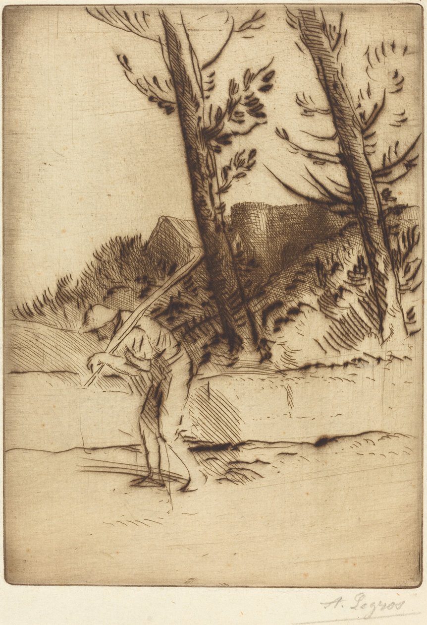Vista di una fattoria (La ferme des Bordes) da Alphonse Legros