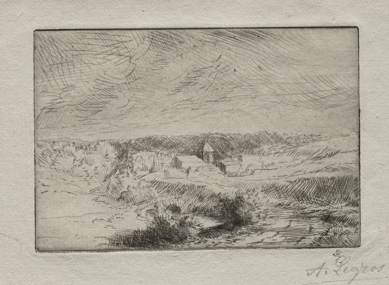 Villaggio di Wimille, vicino a Boulogne da Alphonse Legros