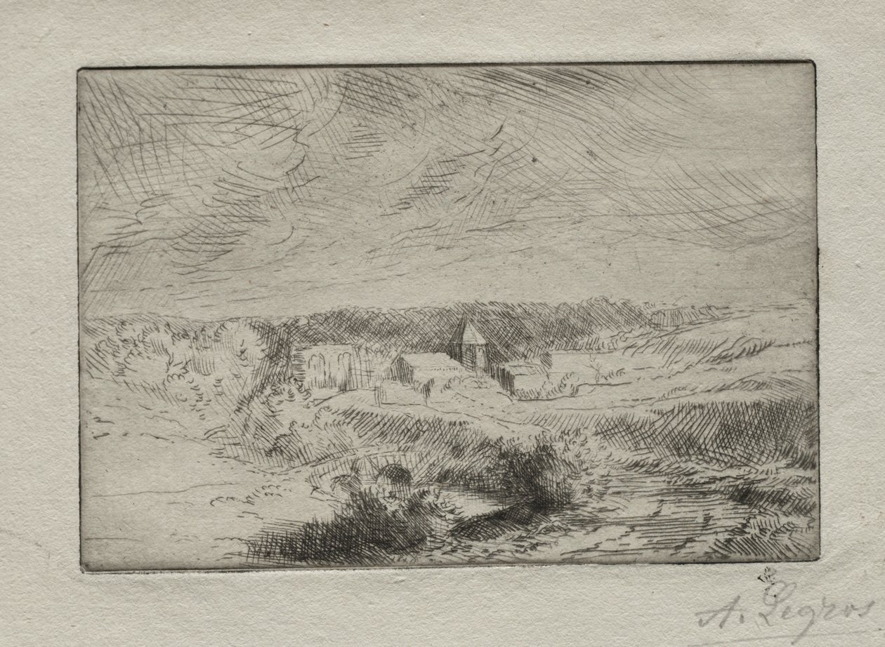 Villaggio di Wimille, vicino a Boulogne da Alphonse Legros