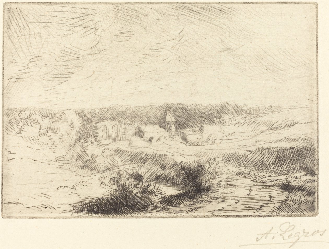 Villaggio di Wimille, vicino a Boulogne da Alphonse Legros