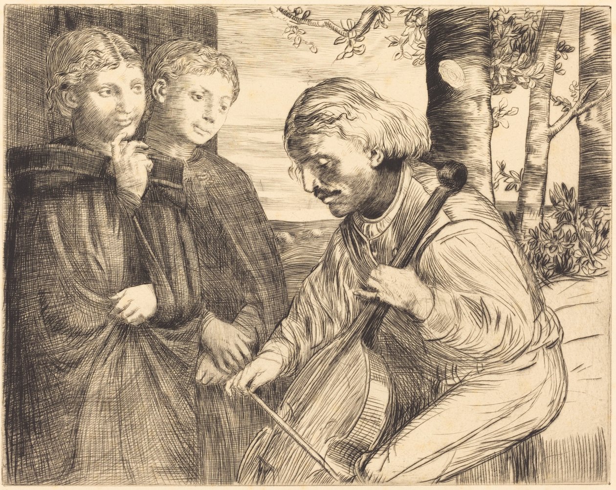 Viol Player (Il suonatore di viola) da Alphonse Legros