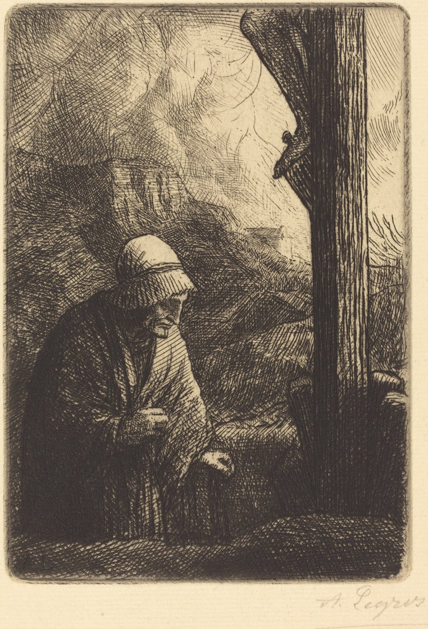 Donna ai Piedi della Croce Femme au calvaire da Alphonse Legros