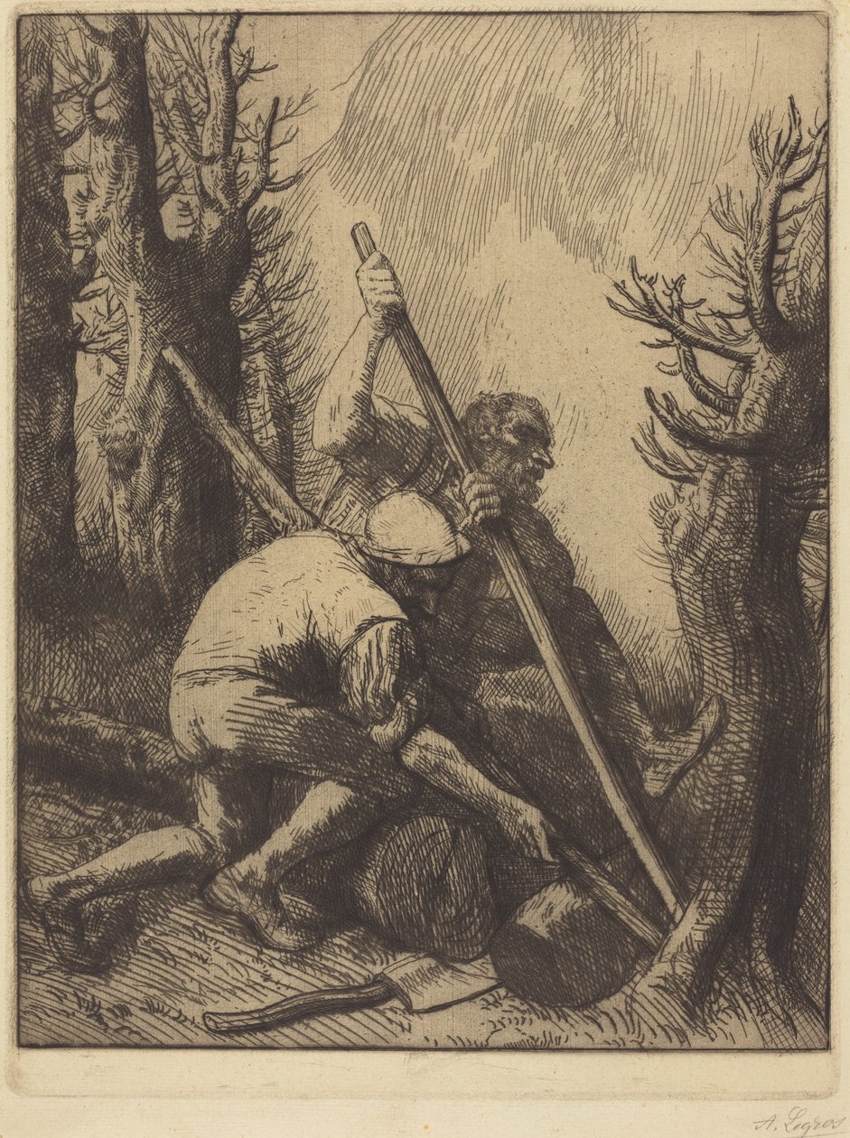 Woodcutters, terza lastra (I boscaioli) da Alphonse Legros