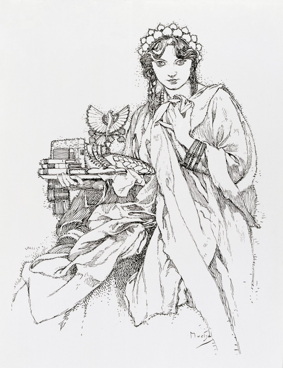 Manifesto pubblicitario per Ian Amos Komensky Lodge da Alphonse Mucha