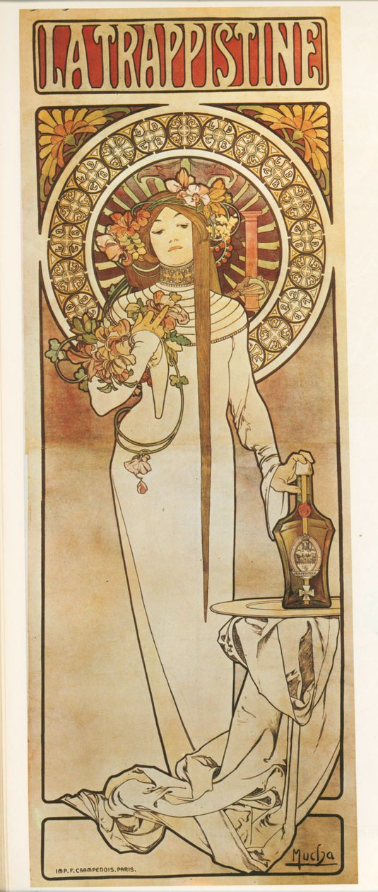 Alphonse Mucha: La Trappistine ... (litografia) da Alphonse Marie Mucha