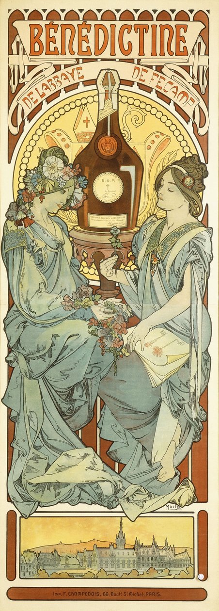 Benedettino, 1898 da Alphonse Mucha