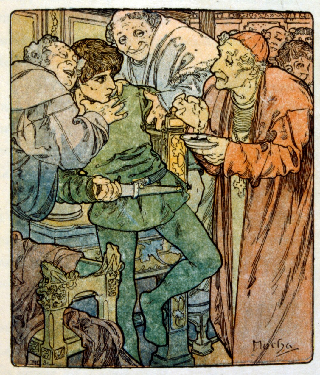 Illustrazione di Alphonse Mucha da "Clio" un