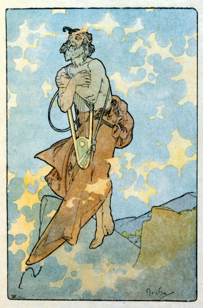 Illustrazione di Alphonse Mucha da "Clio" un