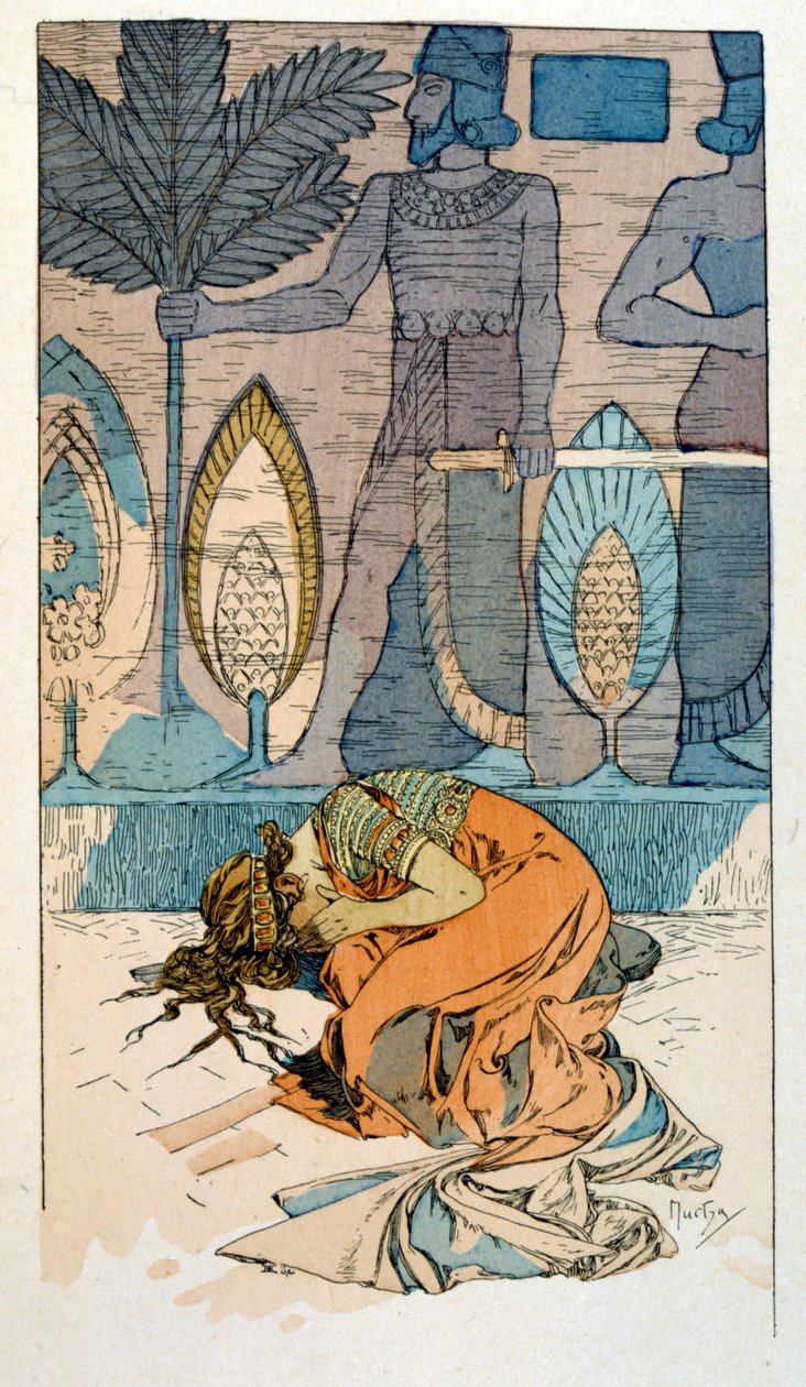 Illustrazione di Alphonse Mucha da "Rama" una poesia in tre atti di Paul Verola. ca.1898 da Alphonse Mucha