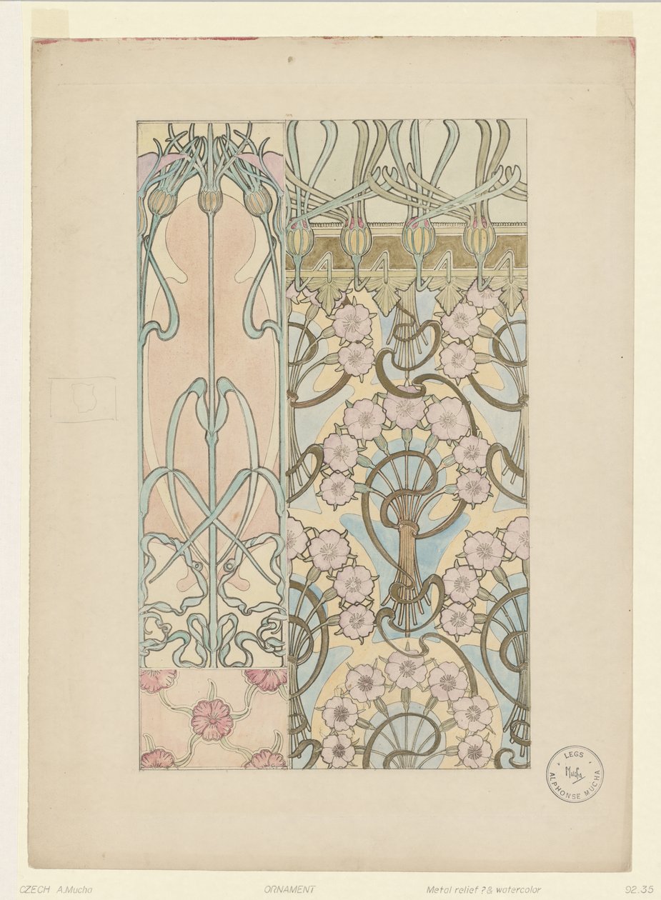 Ornamento da Alphonse Mucha