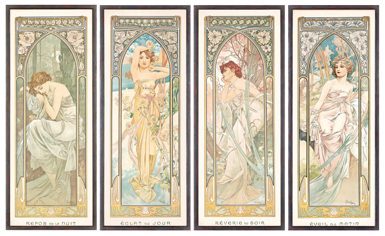 Le ore del giorno da Alphonse Mucha