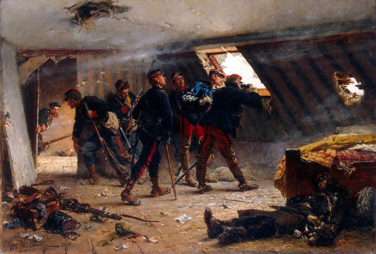 Scena dalla guerra franco-prussiana, 1875 da Alphonse Marie Neuville de