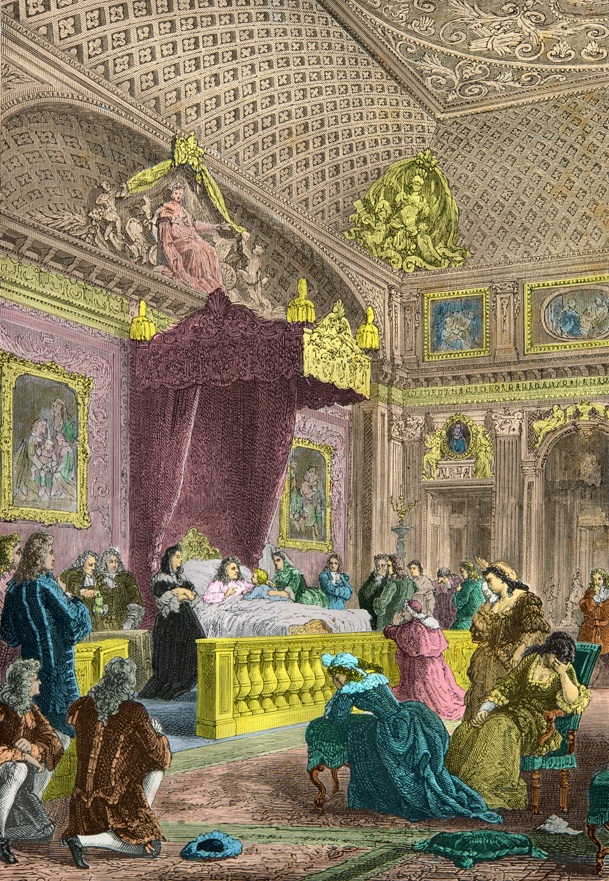 Louis 14 si congeda dal futuro Louis 15 a bordo campo da Alphonse Marie de Neuville