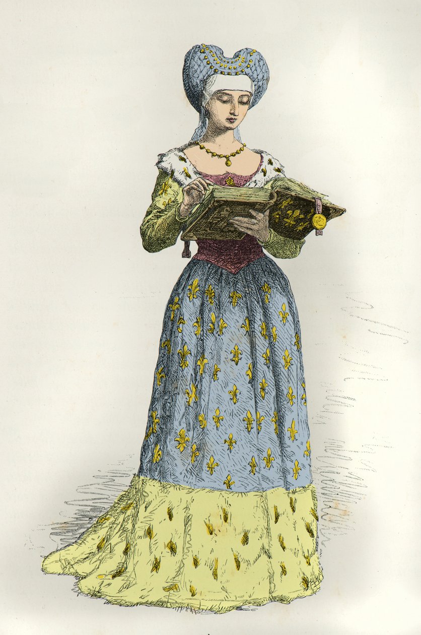 Ritratto di Anne de Beaujeu (Incisione) da Alphonse Marie de Neuville
