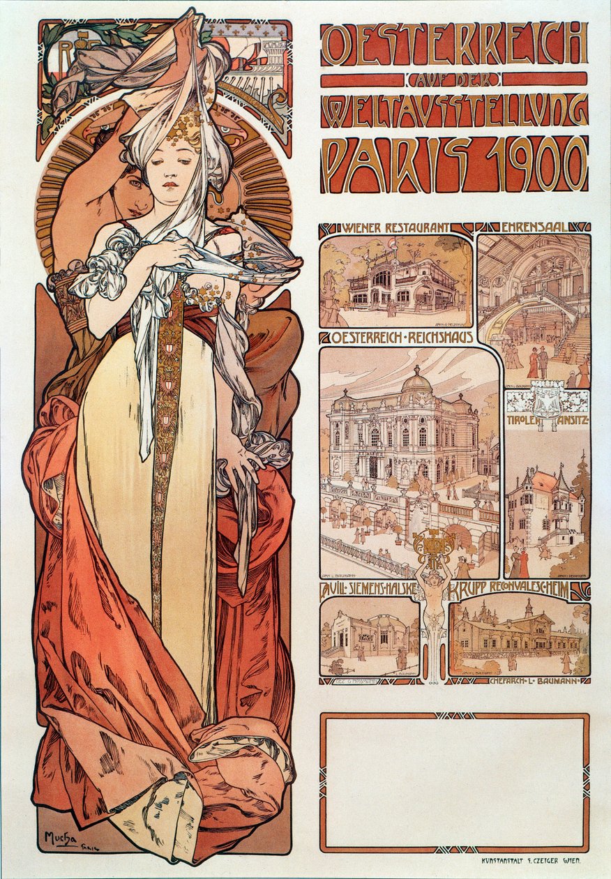 Manifesto pubblicitario di Alphonse Mucha per l