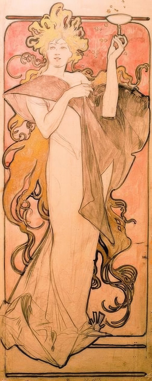 Champagne Ruinart da Alphonse Mucha