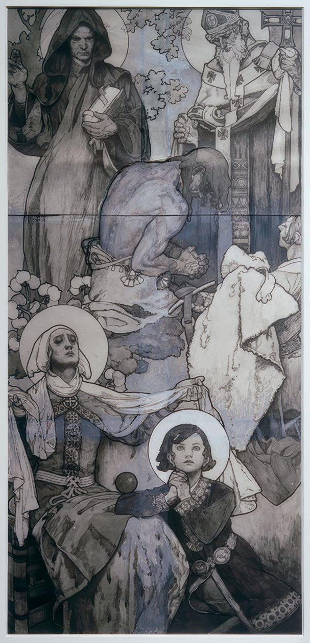 Finestra di San Vito a Praga da Alphonse Mucha