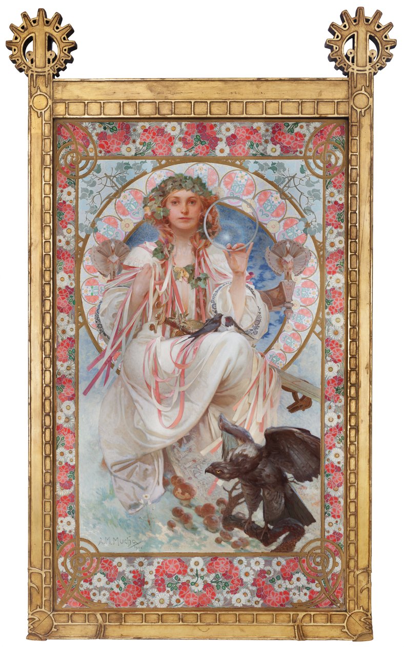 Ritratto di Josephine Crane-Bradley come Slavia da Alphonse Mucha