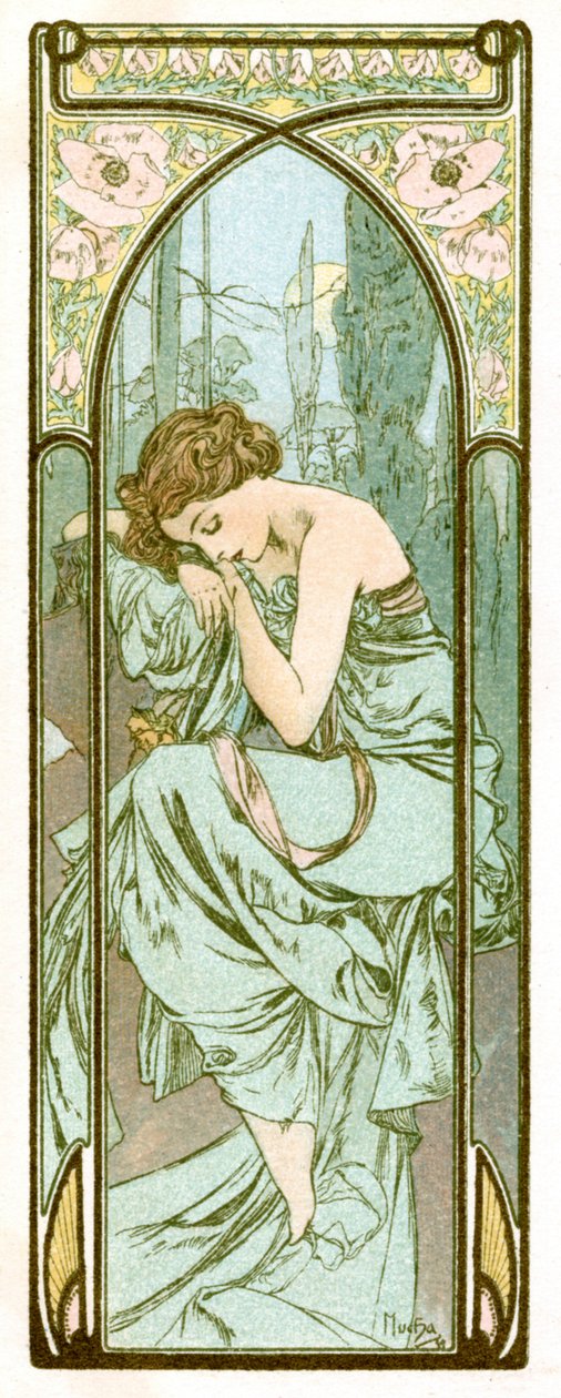 Il riposo della notte, 1899 da Alphonse Mucha