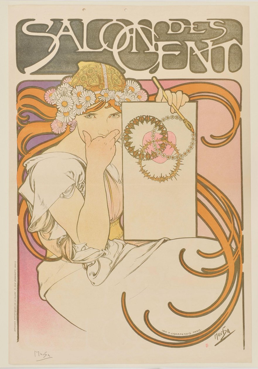 [Salon des Cent. Giugno 1897 (prova prima della stampa)] da Alphonse Mucha