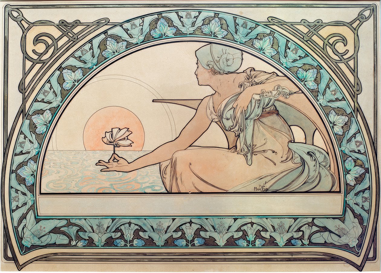 Ninfea da Alphonse Mucha
