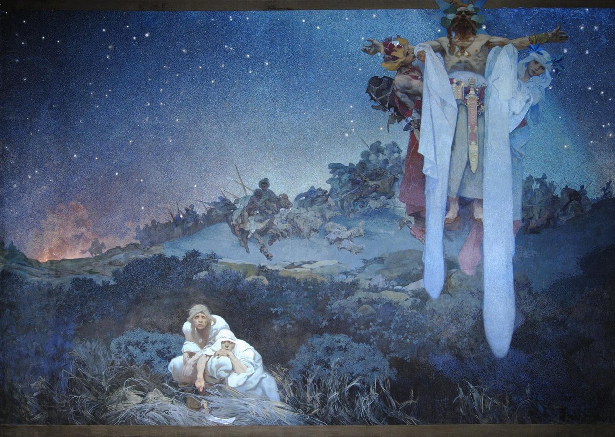 Slavi nella loro patria originaria da Alphonse Mucha