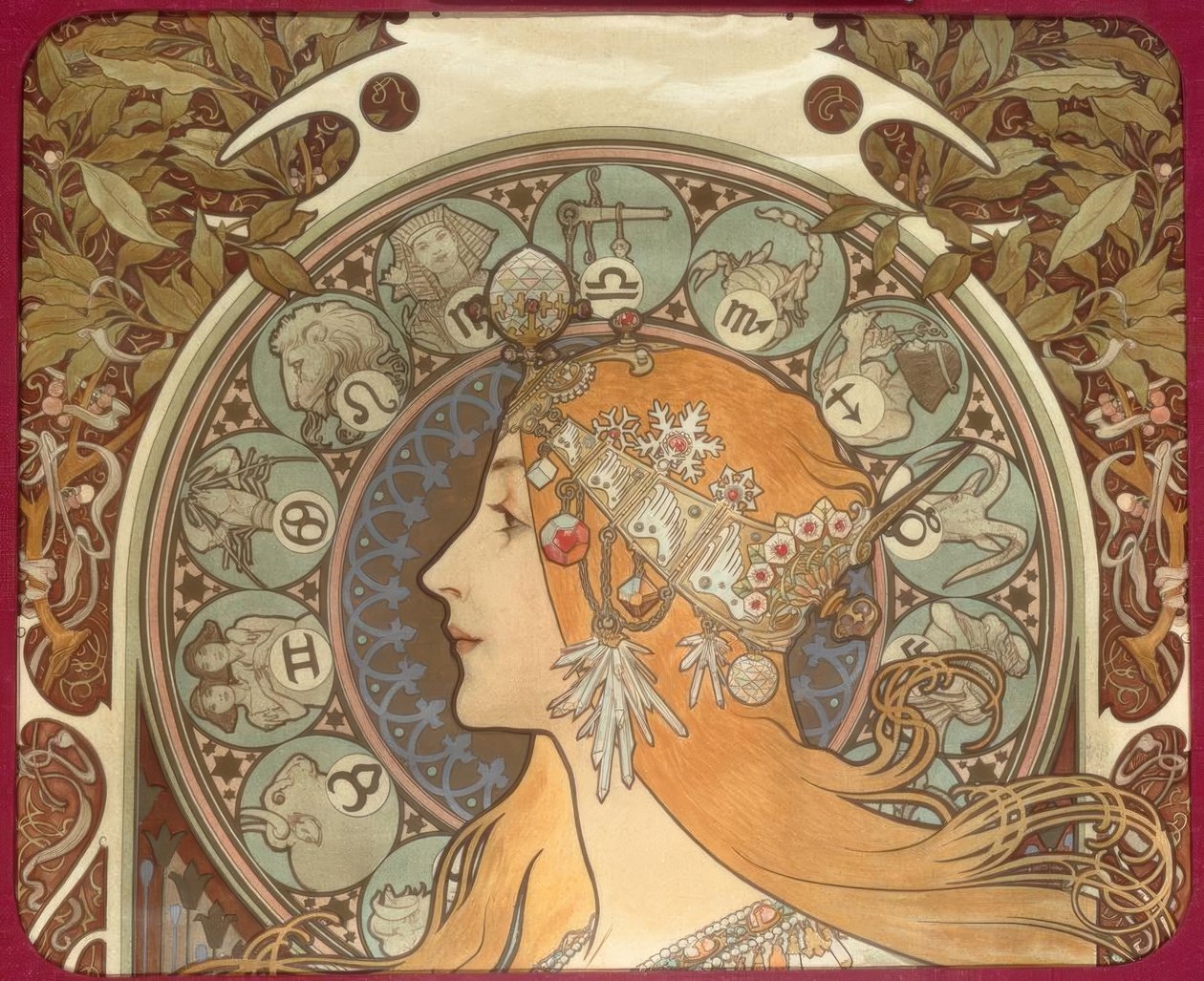 Zodiaco da Alphonse Mucha