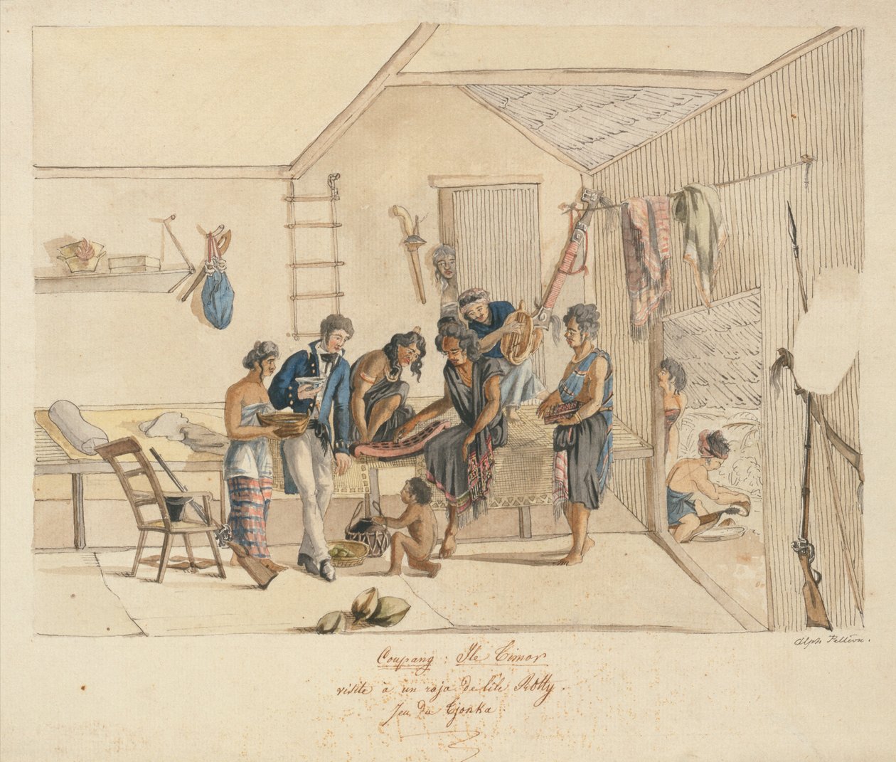 Visita a un Raja delle Isole di Timor da Alphonse Pellion