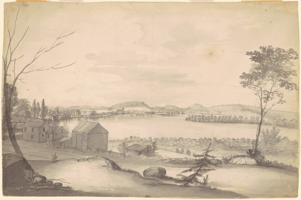 Studio per "Veduta di Springfield sul fiume Connecticut" da Alvan T. Fisher