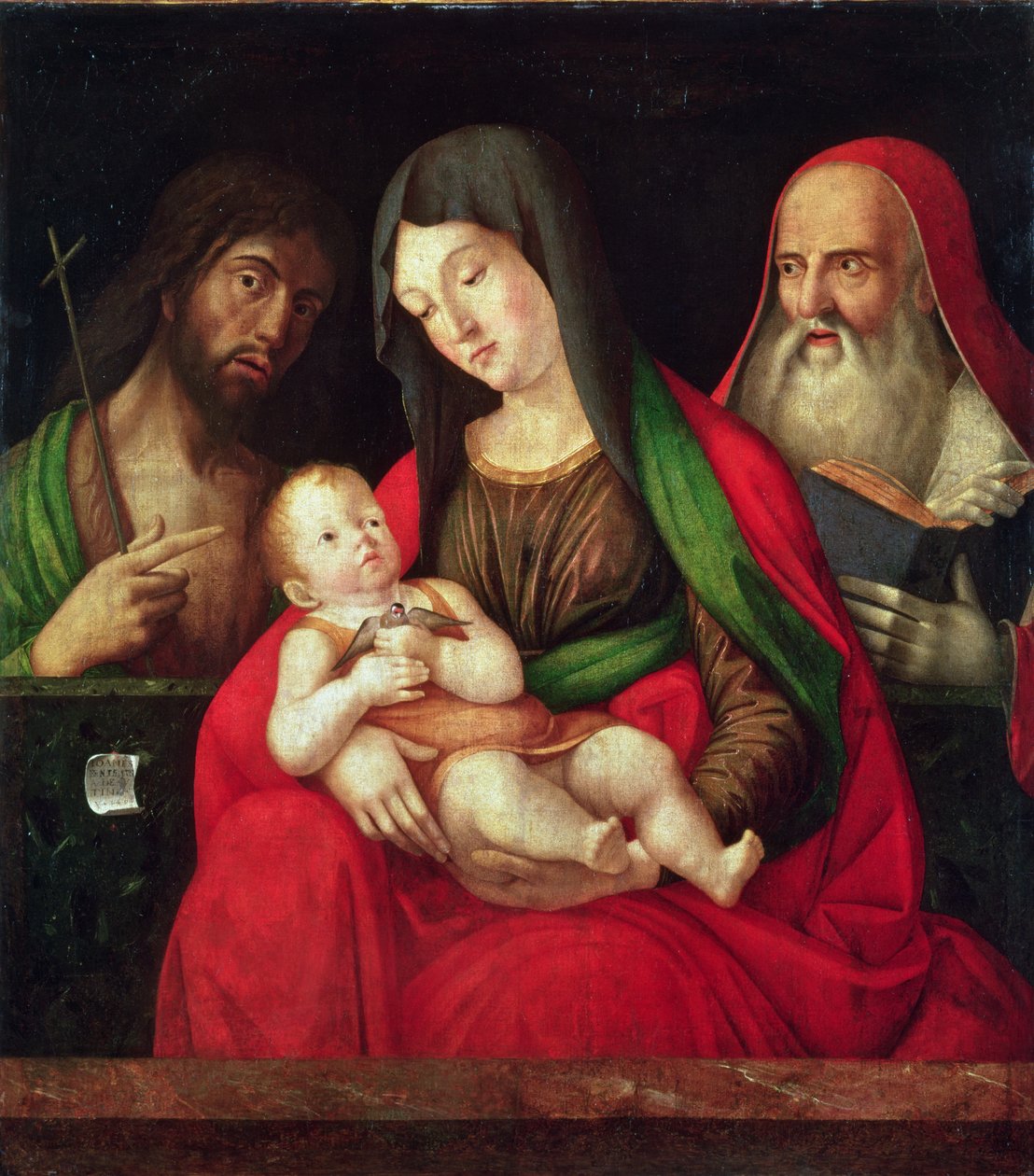 Vergine e Bambino con San Giovanni Battista e San Girolamo (pannello) da Alvise Vivarini