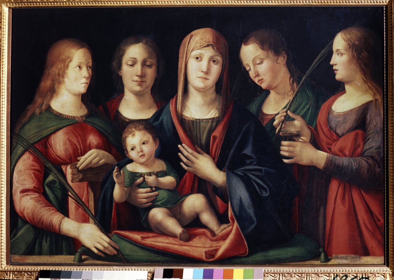 La Vergine e il Bambino con Maria Maddalena, Santa Caterina e due santi da Alvise Vivarini