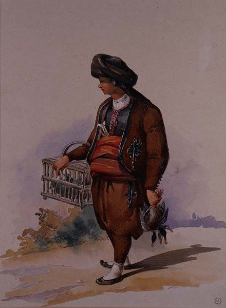 Un venditore di anatre, c.1855 da Amadeo Preziosi